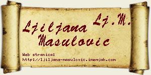 Ljiljana Mašulović vizit kartica